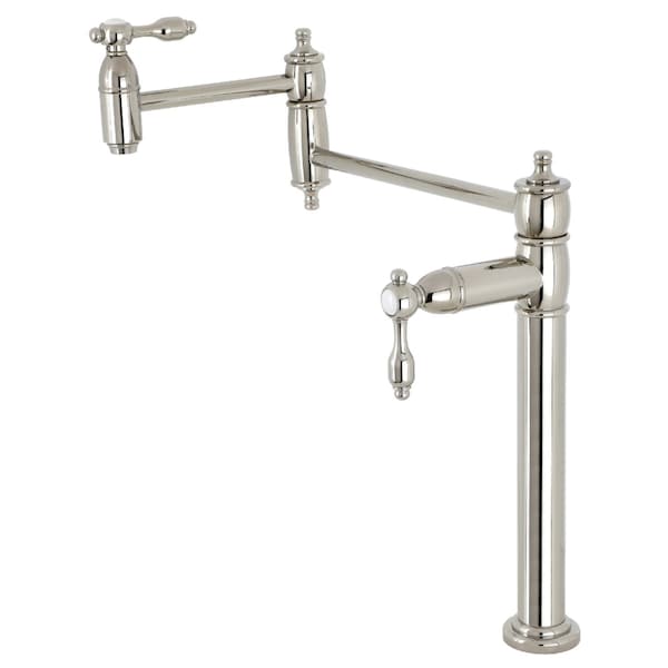 Deck Mount Pot Filler, Polished Nickel
